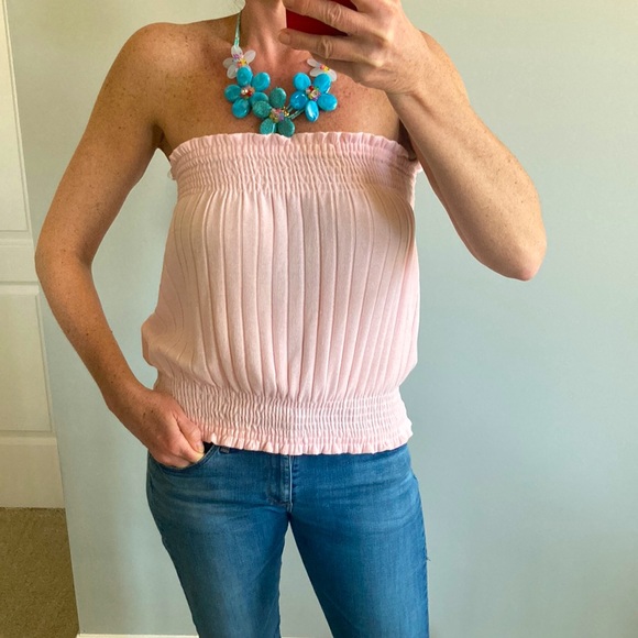 Tops - Pink Ribbed Tube Top